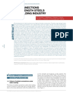 Welded Connections of High-Strength Steels For The Building Industry