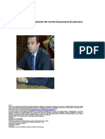 Patricio Alarcón, Nuevo Presidente Del Comité Empresarial Ecuatoriano _ Economía _ Noticias _ El Universo