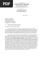 Request to Appoint a Special Counsel to Deputy Attorney General Rod Rosenstein