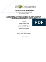 PLANIFICACIÓN DE LOS PAPELES DE TRABAJO DEL PASIVO EN LA AUDITORÍA FINANCIERA DE MUNDO SERVIGAME S.A.C. 2016