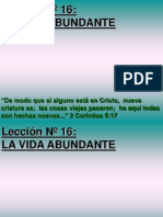 Lección #16, La Vida Abundante