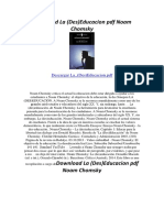 La (Des) Educacion PDF Noam Chomsky