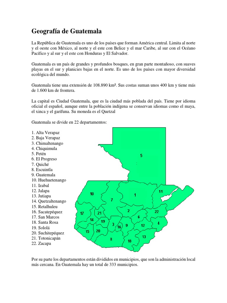 Geografía de Guatemala... | Guatemala | Migración humana