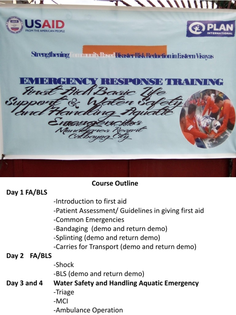 Standard First Aid Training Course Outline | PDF | First Aid | Hiv/Aids