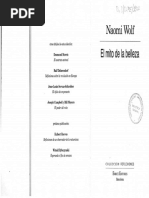 El Mito de La Belleza Naomi Wolf | PDF | Belleza | Mujer