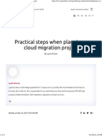 Practical Steps When Planning A Cloud Migration Project