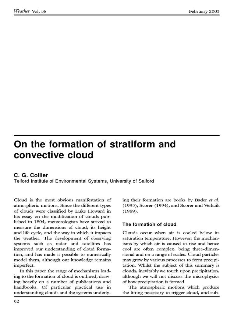 Cloud Formation: Stratiform vs. Convective | PDF | Cloud | Thunderstorm