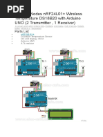 Wireless NRF24L01 Con Temperatura