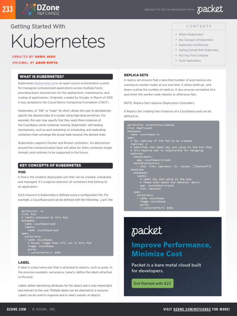 Dzone Refcardz Kubernetes Rc233 | PDF | System Software | Computing