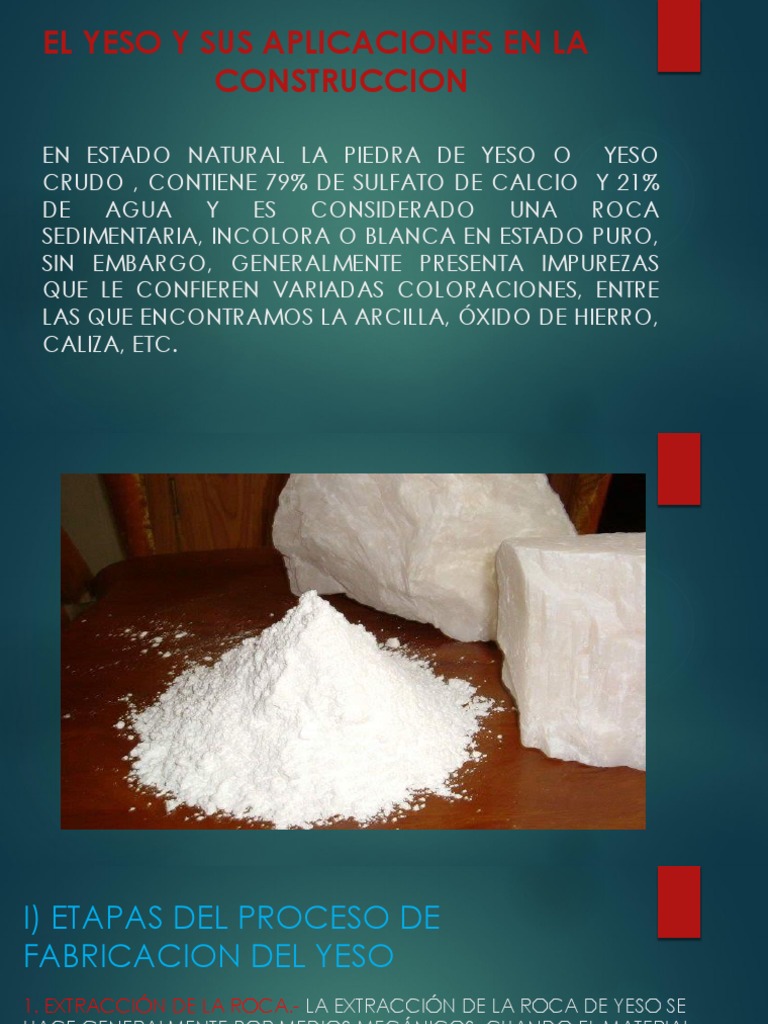 El Yeso y Sus Aplicaciones en La Construccion Yeso Materiales