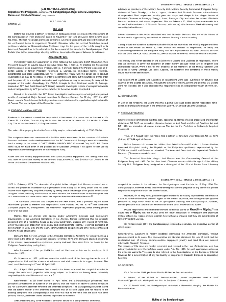 Republic v sandiganbayan pdf complaint prosecutor