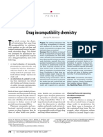 Drug Incompatibility Chemistry