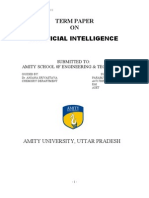 AI Term Paper on Artificial Intelligence