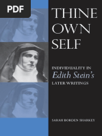 Sarah Borden Sharkey - Thine Own Self_ Individuality in Edith Stein’s Later Writings (2009, The Catholic University of America Press)