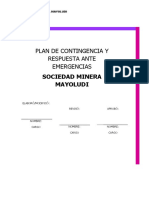 Plan de Contingencia Sociedad Minera Mayoludi