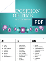Preposition of Time In, On, at