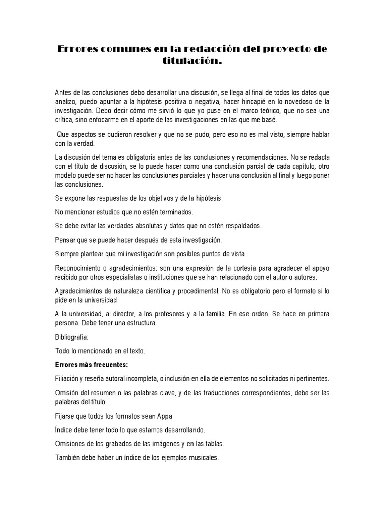 Errores en la redacción de tesis | PDF | Hipótesis | Verdad