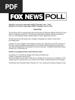 Fox News Poll June 2018 Complete