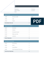 Film Budget Template