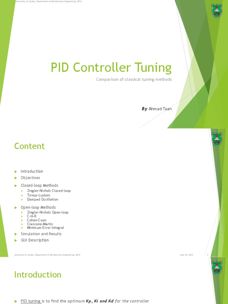 PID Controller Tuning: Comparison of Classical Tuning Methods | PDF ...