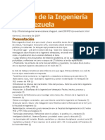 Historia de La Ingeniería en Venezuela