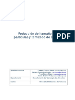 Castelló;Barrera;Pérez - Reducción Del Tamaño de Partícula y Tamizado de Partículas