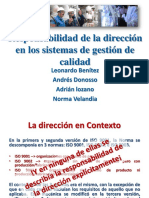 Responsabilidad de la dirección en los sistemas de gestion de la calidad