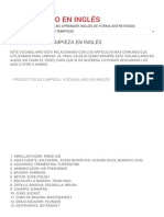 Productos de Limpieza en Inglés PDF