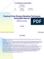 Practical Finite Element Modeling Techniques Using MSC - Nastran