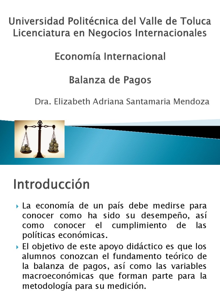 Fundamentos de la Balanza de Pagos | PDF | Balance de pagos | Tipo de ...
