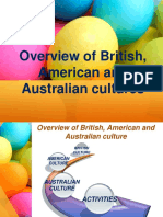 Overview of British, American and Australian Cultural Beliefs and Values
