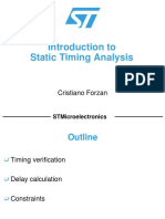 Introduction To Static Timing Analysis: Cristiano Forzan