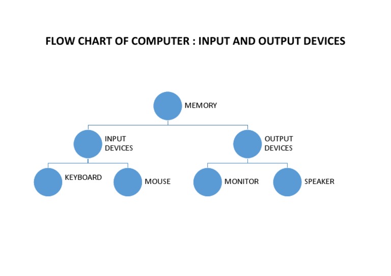 Flow Chart of Computer: Input and Output Devices: Memory | PDF