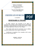 Certificates