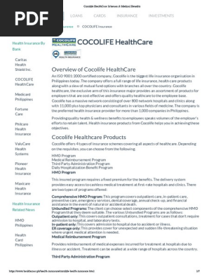 Cocolife HealthCare Schemes & Medical Benefits