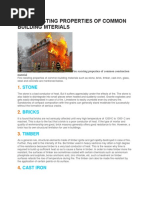 Fire Resisting Properties of Common Building Mterials