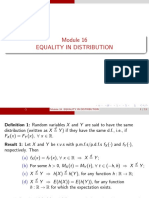 Module 16 Equality in Distribution