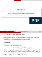 Module 19 Joint Distribution of Random Variables