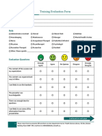 Training Evaluation Form