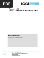 Pearson LCCI Level 3 Certificate in Accounting (IAS) : Series 2 2013 (ASE3902)