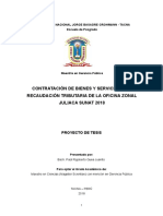 Contratación de bienes y servicios y su influencia en la recaudación tributaria de la Oficina Zonal Juliaca SUNAT 2018