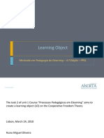 Learning Object: Mestrado em Pedagogia Do Elearning - 4. Edição - PPEL
