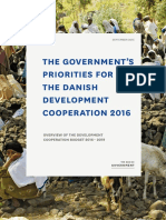 Las prioridades del gobierno para la cooperación danesa para el desarrollo 2016-2019