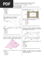 D2-Reconhecer Aplicações Das Relações Métricas Do Triângulo Retângulo Em Um Problema Que Envolva Figuras Planas Ou Espaciais.