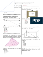 D2-Reconhecer Aplicações Das Relações Métricas Do Triângulo Retângulo Em Um Problema Que Envolva Figuras Planas Ou Espaciais.