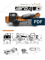 Dimensions and performances of a 4m3 diesel drum roller