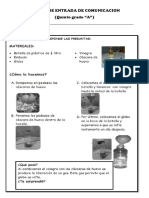 PRUEBA de ENTRADA de Comunicacion 5to Grado