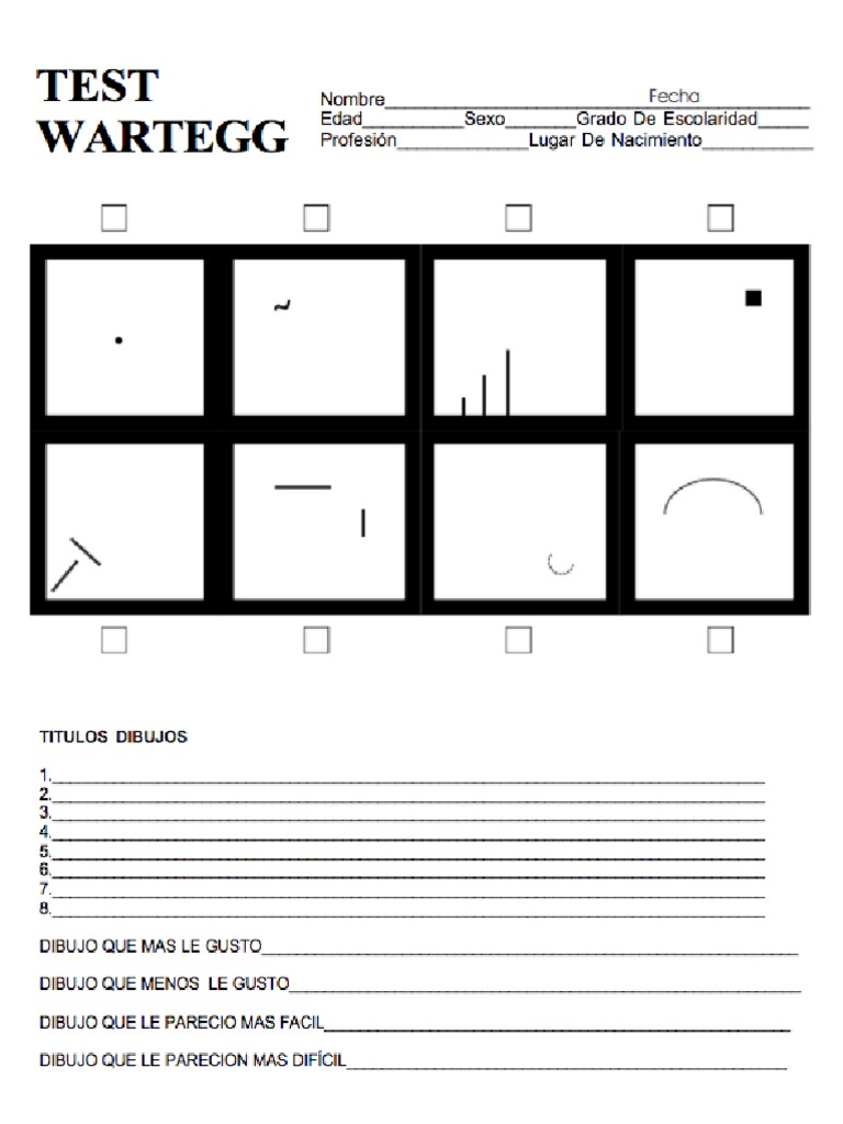 Prueba Test Wartegg 8 Campos | PDF
