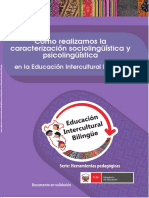 Cómo Realizamos La Caracterización Sociolingüística y Psicolíngüística en La Educación Intercultural Bilingüe