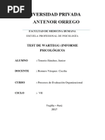 Informe Psicológico del Wartegg